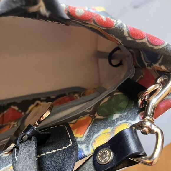 DOONEY & BOURKE Vintage Y2K Multicolored Logo Tassel Tote Handbag Purse Logo - Picture 12 of 16